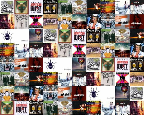 Green Day Albums Collage Background - 1280x1024 Wallpaper 