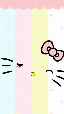 hello kitty yellow background