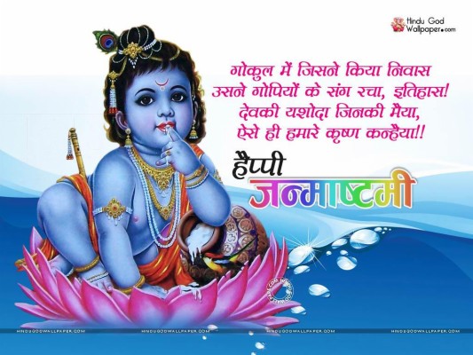 Wish You Krishna Happy Janmashtami Wallpaper Hd - Bal Gopal - 1024x768  Wallpaper 