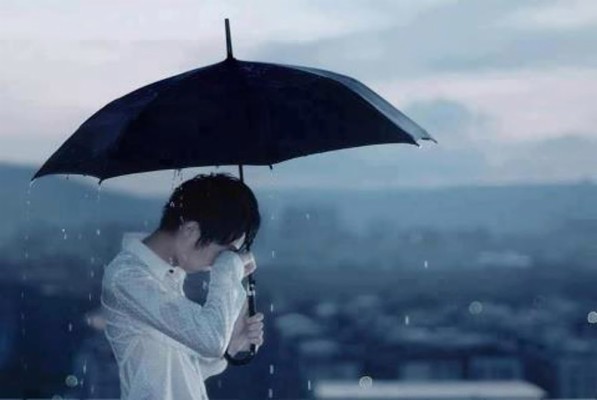 Rain Alone Sad Anime Boy Crying In The Rain Alone D Tears In Rain
