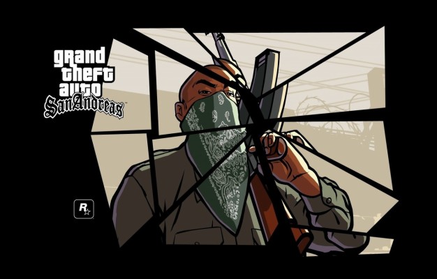 Photo Wallpaper Gun, Logo, Gta, Ak-47, Game, Weapon, - Couverture Gta San Andreas  - HD Wallpaper