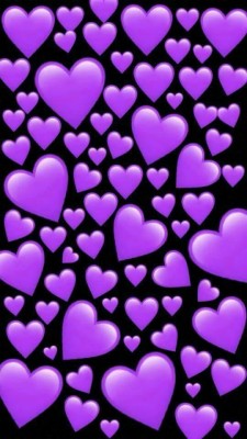 Iphone Hearts Emoji Background - 540x960 Wallpaper 