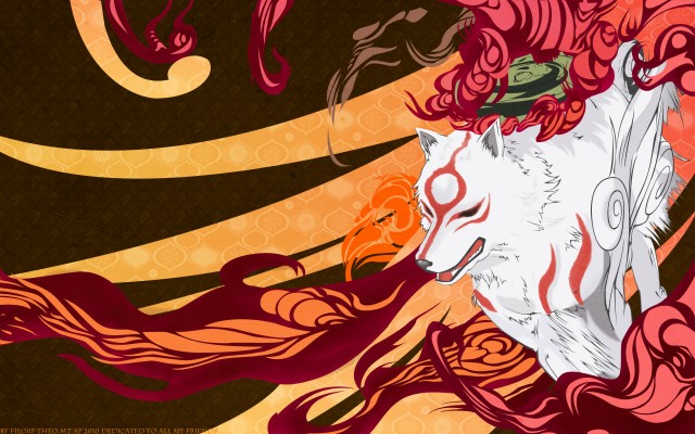 Capcom, Okami, Amaterasu, Vector Art Wallpaper style - 1920x1200 ...