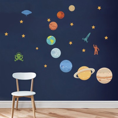 Decalmile Planets In The Space Wall Decals Solar System - Wall Sticker ...