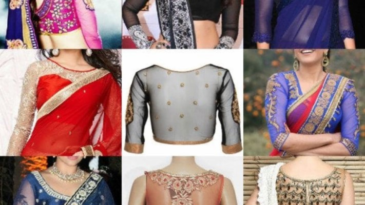 net blouse ke gale