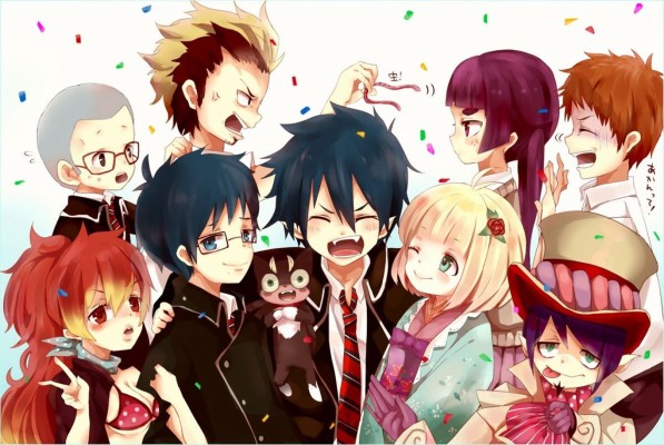 Anime Chibi Blue Exorcist 1366x915 Wallpaper Teahub Io