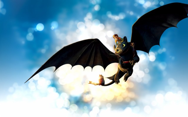 night fury dragon flying