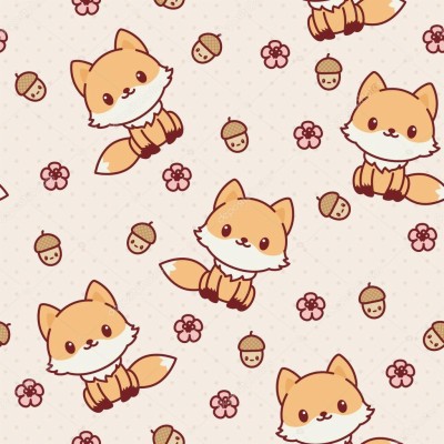 Kawaii Wallpaper Fox  - HD Wallpaper
