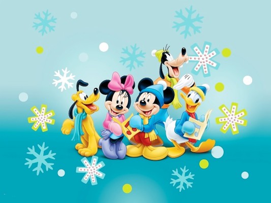 Mickey Mouse Wallpaper Android - Mickey Mouse Gang Christmas - 1024x768  Wallpaper 