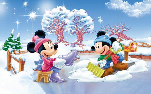 Winter Mickey And Minnie - 1680x1050 Wallpaper - teahub.io