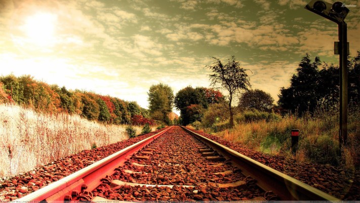 Railway Track Background Hd - 1920x1080 Wallpaper 
