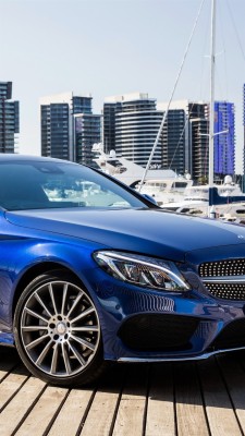 Iphone Wallpaper Mercedes Benz Amg C Class C205 Blue - Mercedes Benz C200 Coupe 2017  - HD Wallpaper