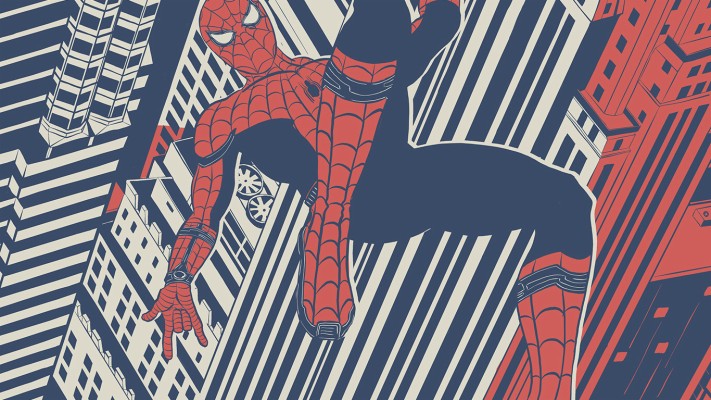 Desktop Wallpaper Spiderman Minimalist - 1366x768 Wallpaper 