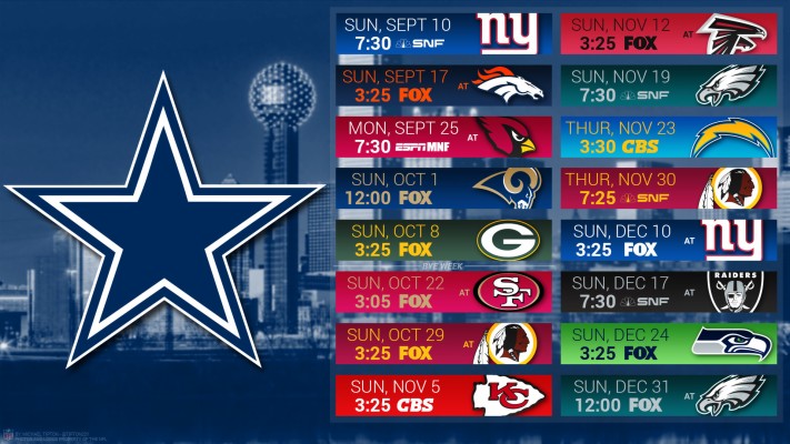 Dallas Cowboys Schedule 2019 - 675x1200 Wallpaper - teahub.io
