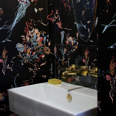 Bathroom Wallpaper Jellyfish
