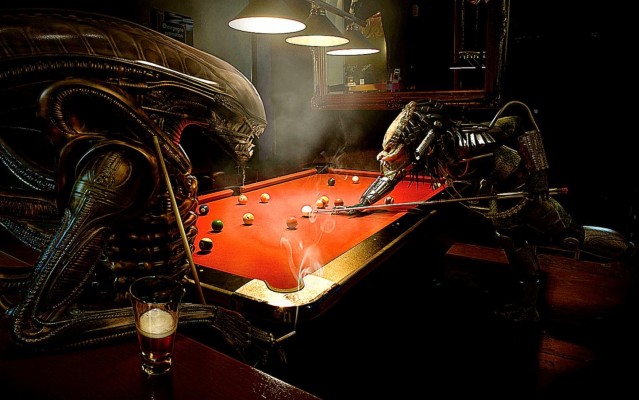 Aliens Vs Predator Movie Billiards Tables Hd Wallpaper Alien Vs Predator D X