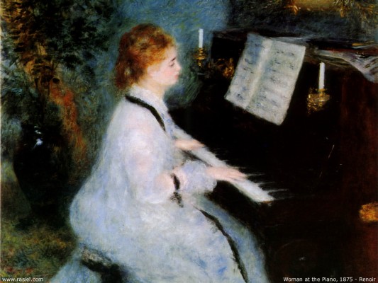 Renoir Lady At Piano - 1600x1200 Wallpaper - teahub.io