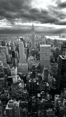 Black And White Wallpapers New Empire State Building - New York City -  640x1136 Wallpaper 