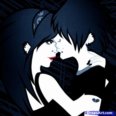 Anime Emo Couple - 878x878 Wallpaper - teahub.io