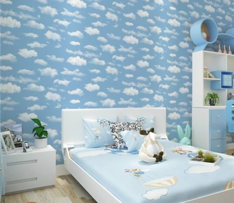 Wallpaper Yang Keren - Giấy Dán Tường Phòng Ngủ Màu Xanh  - HD Wallpaper