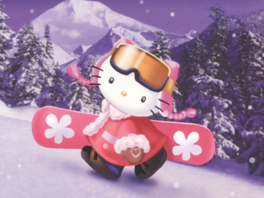 Cute Hello Kitty Background Winter - 800x600 Wallpaper - teahub.io