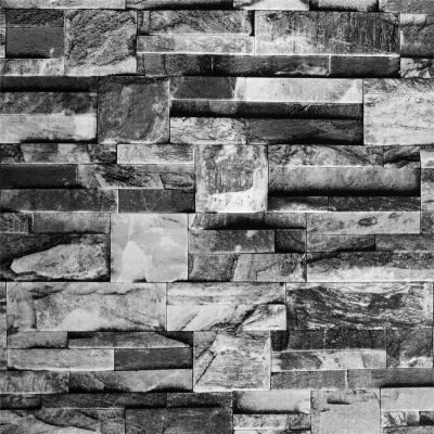 Black And Grey Faux Stone Wall - 1600x1600 Wallpaper - teahub.io